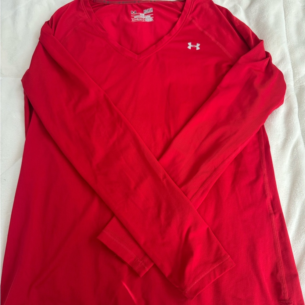 Under Armour Women’s Vivid Red Long Sleeve Tee